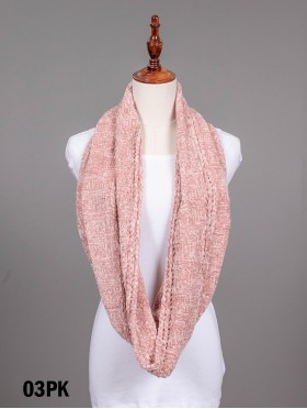 Super Soft Chenille Feeling Ribbed Loop Scarf